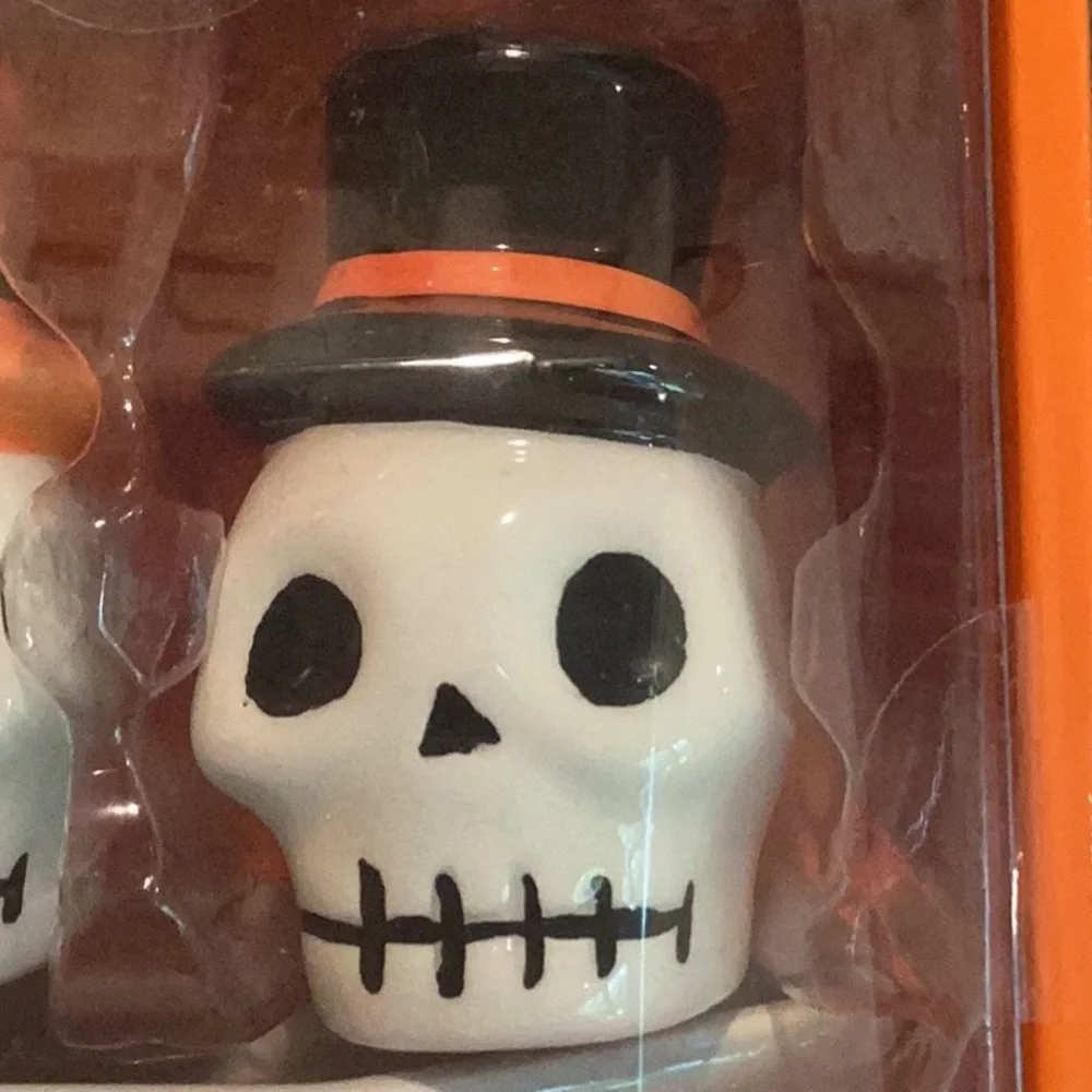 Halloween Skeleton Head Salt & Pepper Set